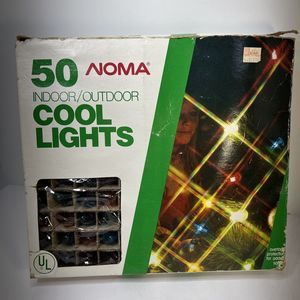Vintage NOMA  50 indoor Outdoor COOL Lite Set 50' Long UL Christmas Lights